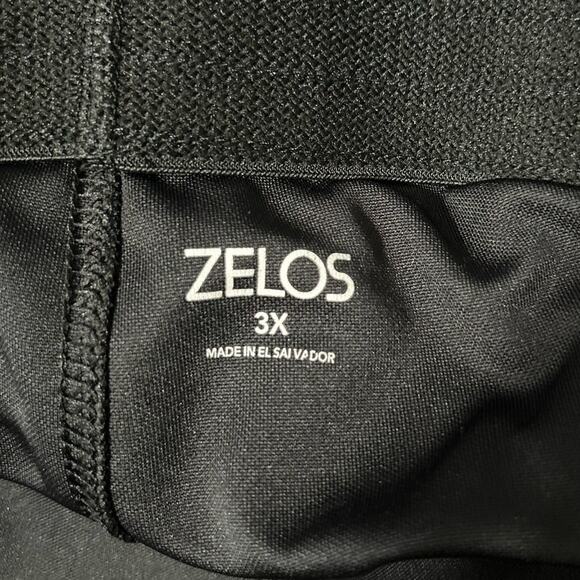 Zelos Women's Black with White Trim Elastic Waist Athletic Shorts Size 3X‎ - Picture 3 of 6